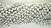 Mardi Gras Spot 33 Inch 07mm Round Metallic Silver Mardi Gras Beads-6 Dozen (72 Necklaces)