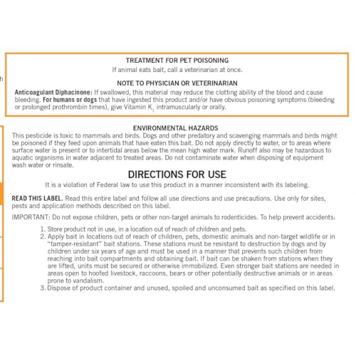 JT Eaton 704PN Bait Block Anticoagulant Rodenticide, Peanut Butter