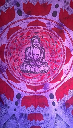buddha meditation cotton multi wall hanging tapestry,