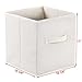 SONGMICS Storage Bins Cubes Baskets Containers with Dual Non-woven Handles for Home Closet Bedroom Drawers Organizers, Flodable, Beige, Set of 6 UROB26M