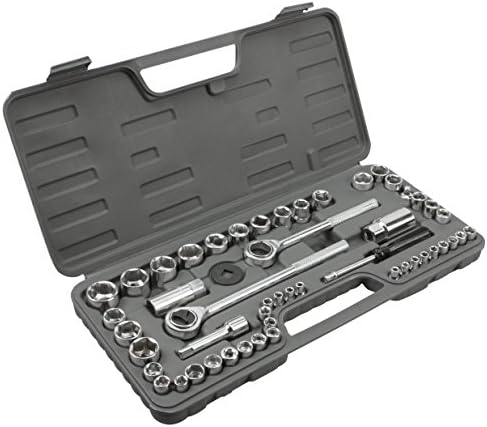 Performance Tool Metric 52-Piece Socket Set, Silver, 52pc Socket Set (1 ...