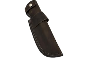 Baizoy Premium Leather Knife Sheath, 4 Inch EDC Knife Holster belt, Knife Scabbard Cover, Shop Knife Sheath Knives Sleeves Case Edge Guards Blade Protectors (Dark brow, 4 inch)