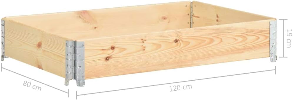 vidaXL Palé de madera maciza de pino collar apilable palet ...