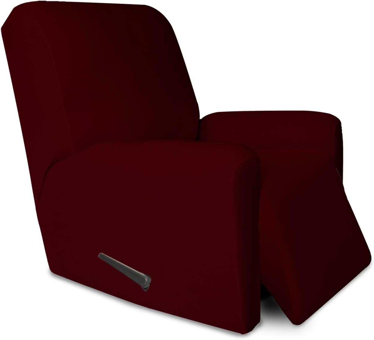 PureFit Super Stretch Chair Sofa Slipcover with Pocket – Spandex Non Slip Soft Couch Sofa Cover, Washable Furniture Protector with Elastic Bottom for Kids, Pets （Recliner， Dark Gray）: Kitchen & Dining