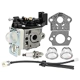 Butom RB-K93 Carburetor with Fuel Line Kit for Echo SRM225 PE225 GT225 PAS225 SHC225 A021001690 A021001691 A021001692 A21001690 Power Edger Pruner Trimmer