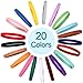 Whaline 20 Colors Puppy Whelping Collars Double-Sided Adjustable ID Collars Soft Bands for Newborn Pet Dog Cat, 13.8 Inches