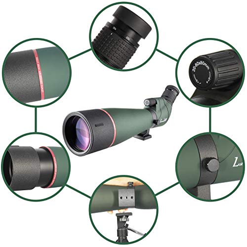 Landove Spotting Scopes 2060X80 Spotting Scope BAK4 Prism
