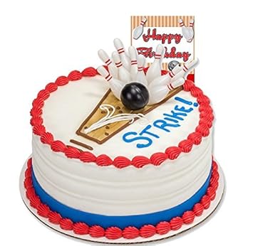 Buy Bowling Happy Birthday Banner And Bowling Pins Cake Decoration