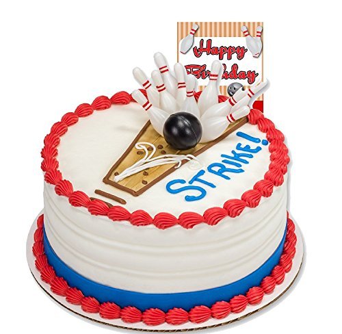 Buy Bowling Happy Birthday Banner And Bowling Pins Cake Decoration