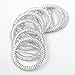 Aries 50 Pcs 53 mm Round Silver Tone Acrylic Rhinestone Buckle Chair Sash Ribbon Slider