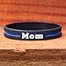 SayitBands Mom Thin Blue Line Silicone Wristband Bracelets Police Officers Patrol Awareness Support