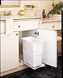 Rev-A-Shelf 20Qt Pull-Out Waste Bin White