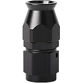 Podavelle 6AN PTFE Hose End Fitting Straight Swivel Aluminum Black