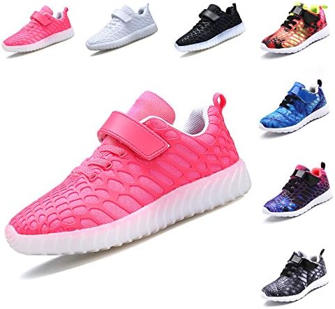 VIIRUN Little Kids Lightweight Sneakers Boys and Girls Breathable Sports Hook &amp; Loop Shoes
