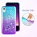Ruky for iPhone XR Case, Colorful Quicksand Series Glitter Flowing Liquid Floating Bling Diamond Rhinestone Soft TPU Girls Women Phone Case for iPhone XR 6.1 inches (2018) (Teal Purple)