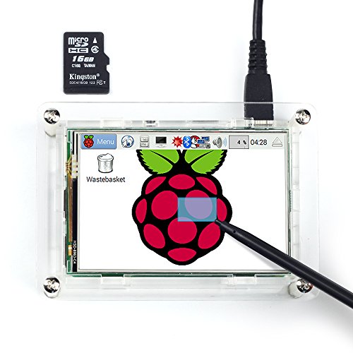 UCTRONICS 3.5 Inch SPI TFT LCD Display Kit with Touch Screen, Touch Pen, Case, 16GB SD card Preinstalled Raspbian software for Raspberry Pi 3 Mode B+,3 Mode B, Pi 2 Model B, Pi Zero, Pi B+