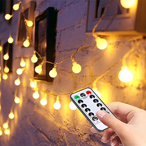 CHBO Cadena de Luces Led, Farolillos Decorativos con Pilas y Mando