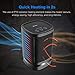 Benuo 950W Portable Electric Heater PTC Ceramic Space Heater with Fan Quiet Tip-Over Overheat Protection Oscillation