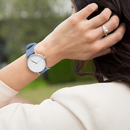 Archer Watch Straps | Silicone Quick Release Soft Rubber Replacement Watch Bands for Men and Women, Watches and Smartwatches (Steel Blue, 24mm) - Thumbnail 7