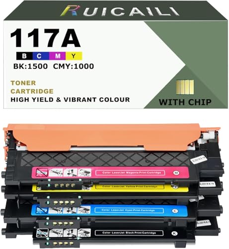 117A W2070A Compatible Toner Cartridge Replacement for HP LaserJet Color MFP 179fnw 178nwg 117A W2070A W2071A W2072A W2073A 179fwg 150nw 150a Printer
