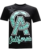 California Republic CA Diamond Men's T-Shirt - (Black) - M