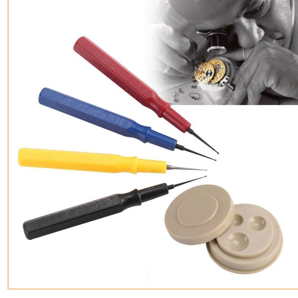 Acxico 1Set Watch Repair Tool Kit 4 Different Size Oiler Pen Needle With 1 Oil Cup For Watchmaker Watches Clocks Repair