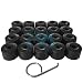 Prime Ave Black Wheel Lug Cap Covers for VW Part# 1K06011739B9 ~Set of 20 + Removal Tool (A: Without Wheel Locks) primary