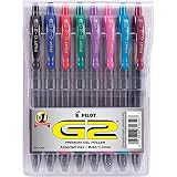 PILOT G2 Premium Refillable & Retractable Rolling Ball Gel Pens, Bold Point, Assorted Color Inks, 8-Pack Pouch (31654)