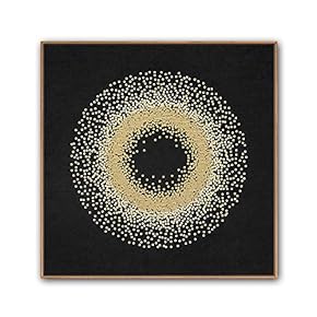 Framed Canvas Wall Art Abstract Circle Canvas Prints Home Artwork Decoration for Living Room,Bedroom - 16x16 inches