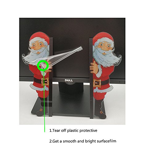 Goblin's Treasures Excelity Concise Monitor Message Board/Computer Monitors Side Panel/Notes Memo Board Message for Monitors,1Set (Left & Right) (Right，Santa Claus) - Thumbnail 4