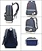 Moonwind Polka Dots Bow 3pcs Kids Book Bag School Backpack Handbag Purse Set for Girls Teen (Navy)
