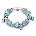 1 X Fashion Womens Retro Turquoise Rhinestone Earrings Necklace Jewelry Set By NYKKOLA