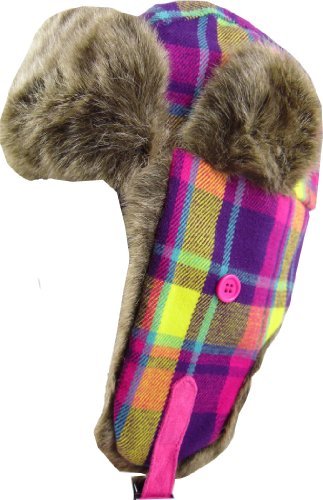 Chaos Brothers Big Girls' Gorgeous Girly Trapper Hat 58 Cm Pink, Yellow