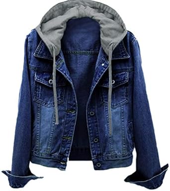 ladies hooded denim jacket