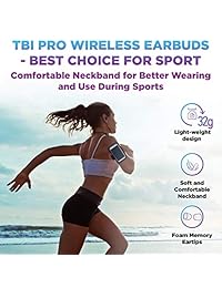 TBI Pro 2019 - Auriculares Bluetooth (12 horas de duración, diseño deportivo)