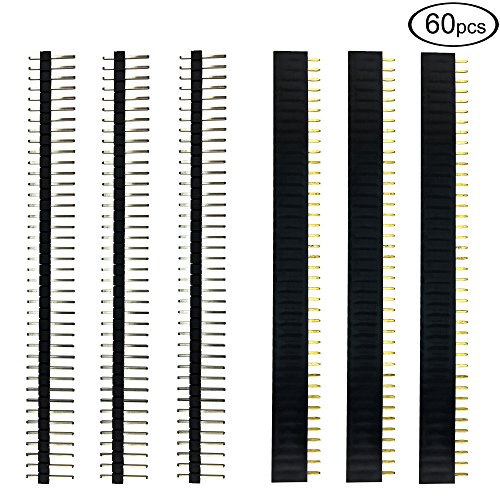 60pcs Male and Female Pin Headers for Arduino Connector Prototype Shield by DEPEPE