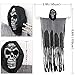 OurWarm 5.5ft Halloween Ghost Hanging Decorations, Large Hanging Grim Reaper with Realistic Skull for Scary Halloween Indoor Outdoor Yard Decorations Prop