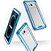 Poetic Affinity Slim Fit Galaxy S8 Case With Anti-Slip Side Grip and Reinforced Corner Protection Bumper for Samsung Galaxy S8 Blue/Clear