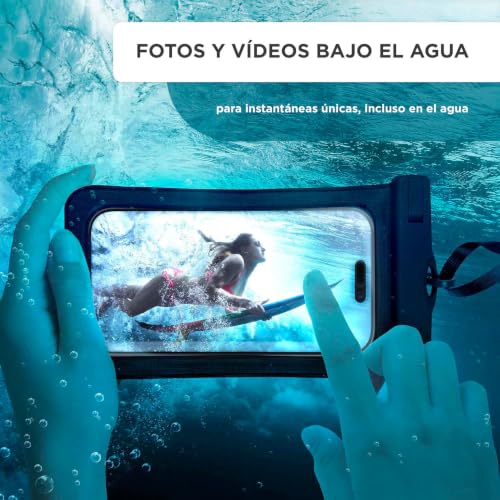 ONEFLOW Funda impermeable para teléfono Realme C11 (2021) | Ventana táctil y cámara + correa y correa para colgar (negro océano)