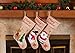Imperial Home Christmas Stockings, Cute Holiday Decor, Santa's Toys Holder, Santa, Reindeer and Snowman Stocking, Xmas Party Decorations, Fireplace Hanging Decor, Family 3 PC Set, 18