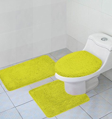 Hailey 3 Piece Bath Rub Set, Tub, Contour, Lid Yellow