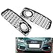 Ancher Black Fog Light Grilles w/Chrome Trim Ring fit for Audi A5/S5 B8 S-Line RS5 Style 2008 2009 2010 2011 2012 08-12 Notice: for S-Line Bumpers Only!! Not for Standard Bumpers!!