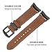 TRUMiRR Gear Fit 2 Watchband, Double Color Genuine Leather Watchband Stainless Steel Clasp Strap Sports Wristband Wrist Bracelet for Samsung Gear Fit 2 SM-R360 / Fit2 Pro SM-R365 Smartwatch