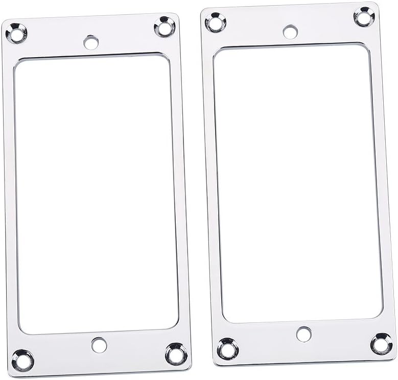 Metal Humbucker Pickup, Frame Mounting Rings Replacement Parts for Electric Guitars(Silver), As Shown in the Picture, One size fits all - Image 4