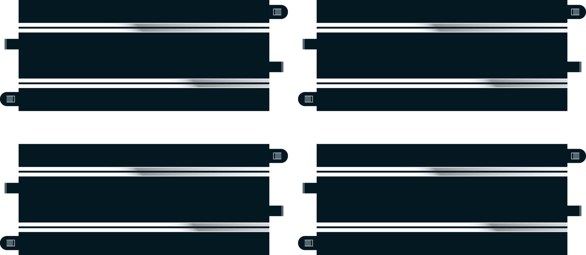 Scalextric Car Track - C8526 Scalextric Track Extension Pack 4 - 1:32 Scale Race Extension for Slot Car Set, Racing Gift Ideas for Adults & Kids - Toy Racing Accessories, Black