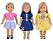 Ebuddy 3-sets Doll Clothes Party Dress Clothes For 18 inch American Girl Doll