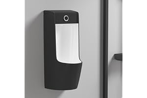 Wall Mounted Men's Urinal, Intelligent Sensor Flush Male, Spill Proof Anti-Odor Commercial Washout, White Ceramic Urinal for 