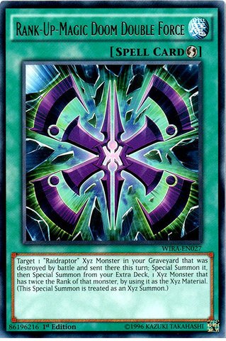 Yu-Gi-Oh! - Rank-Up-Magic Doom Double Force - WIRA-EN027 - Rare - 1st Edition (WIRA-EN027) - Wing Raiders - 1st Edition - Rare