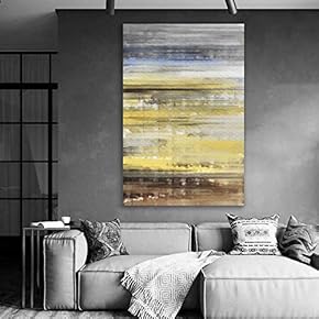 Canvas Wall Art - Abstract Art Colorful Painting for Living Room - Modern Home Art Stretched and Framed Ready to Hang - 12x18 inches