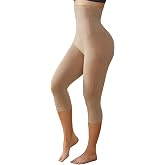 Suprenx Compression Capri Leggings for Women Tummy Control Shapewear Pants High Waisted Trainer Leggings Thigh Slimmer